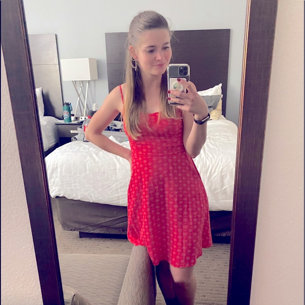 SO Strappy Keyhole Red Dress